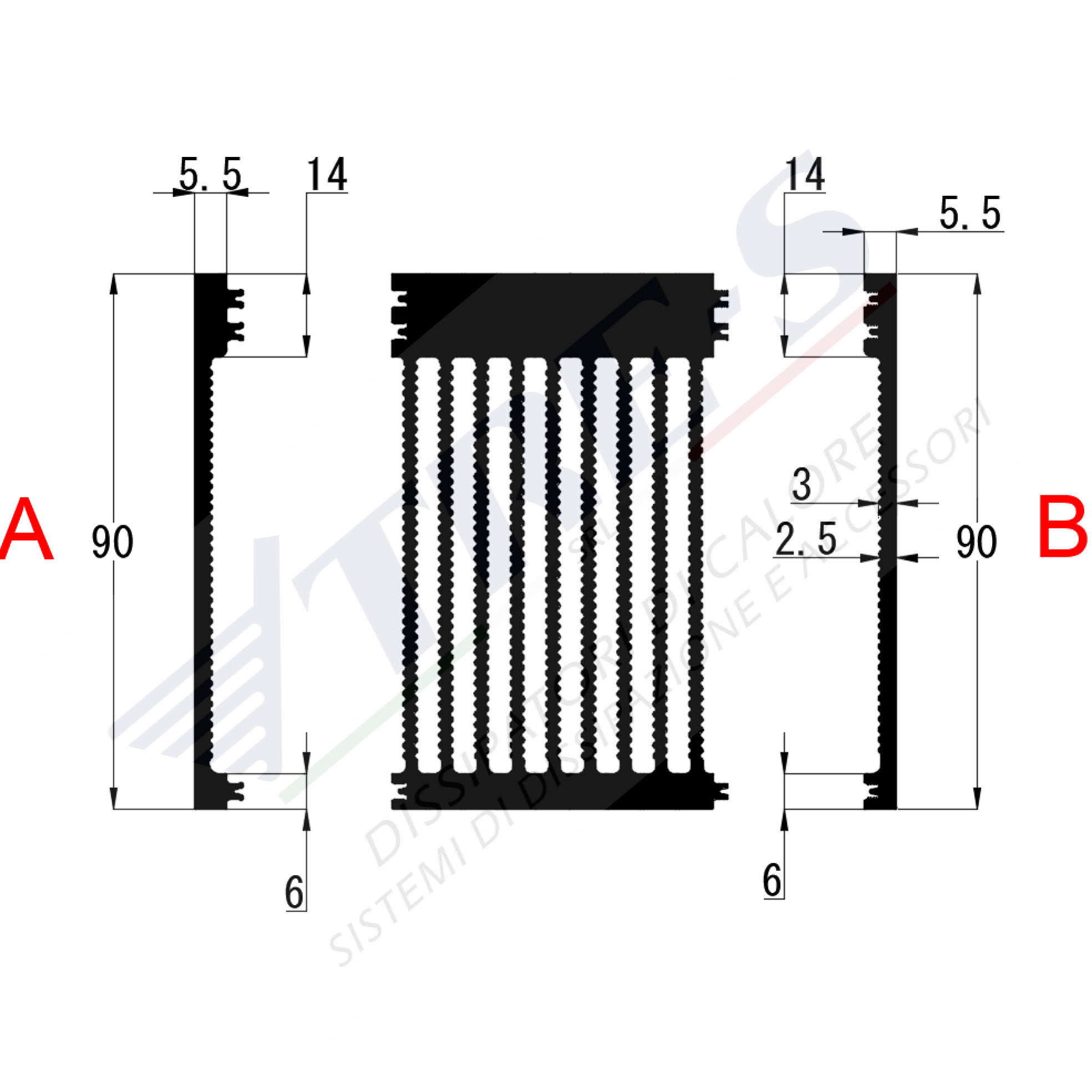 PRI1008AB - Embedded heat sinks