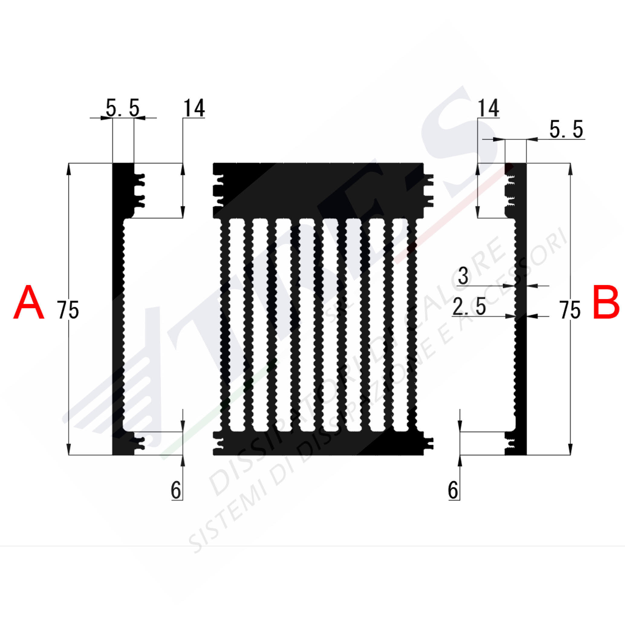 PRI1017AB - Embedded heat sinks