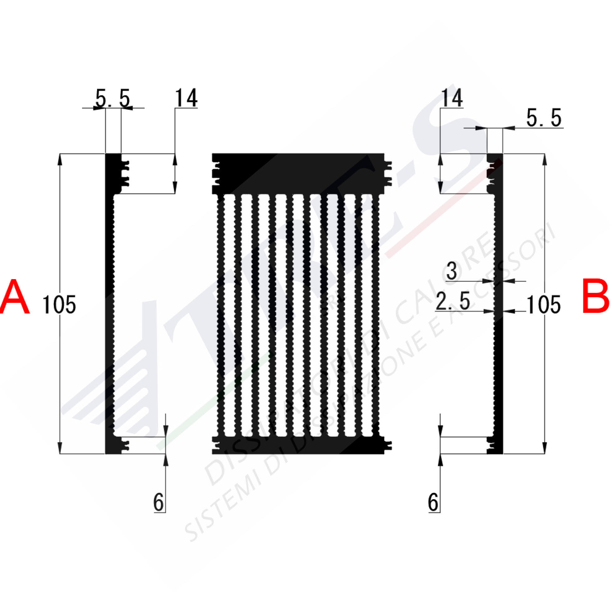 Heat Sinks PRI1025AB